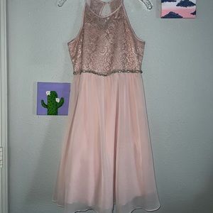 Elegant Blush Pink Girls Dress